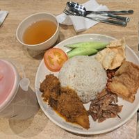 nasi lemak rendang at Nyonya Vege in Kuala Lumpur