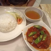 Fish rice at Nyonya Vege in Kuala Lumpur