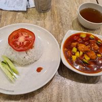 Sweet & Sour Chicken Rice at Nyonya Vege in Kuala Lumpur