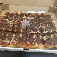 Vegan pepperoni   at Pizzasaurus Rex in Sacramento