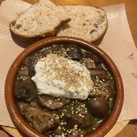 Mushroom stew with alioli  at Festinar in Valencia