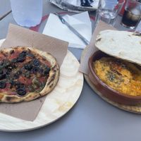 Pumpkin hummus on right   at Festinar in Valencia