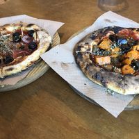 Vegan mini pizzas  at Festinar in Valencia