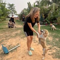 Georgia the founder   at Animals Of Our World Sanctuary in Siem Reap