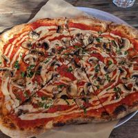 "Vegan Funghi" at Pizza Kaparuchka - כפרוצ'קה in Arad