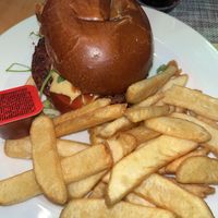 Burger and fries!   at Grillstüberl in Berchtesgaden