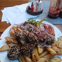 Falafel plate at Grillstüberl in Berchtesgaden