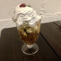Ice cream sundae.  at Punk Pasta in London