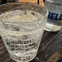 sparkling water  at Punk Pasta in London