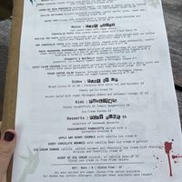 Menu  at Punk Pasta in London