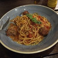 Spaghetti with meatballs 😋 at Punk Pasta in London