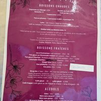 Menu - drinks at Oh K-fée d'Mj in Nantes