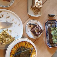 Banana & chocolate cake. Matcha cake. Cheesecake. Walnut cake at Oh K-fée d'Mj in Nantes