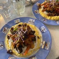 Polenta, légumes et protéines de pois   at Oh K-fée d'Mj in Nantes