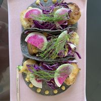 “Shrimp” tacos made with cauliflower   at Glück in Oaxaca