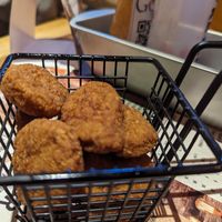 Impossible nuggets at Burger Village in Farmingdale