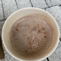 Chocolate latte on a fall night   at Bgomi in Seoul