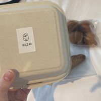 The packaging for take-away was good, with a cute sticker at Bgomi in Seoul