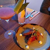 Cow-kanu skewers & pickled pink slaw. Senerity by Jan(uary) & Love Potion No. 5 at Kanu Poké in Shrewsbury