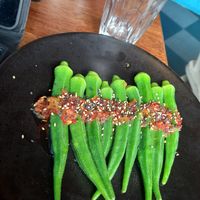Chilled okra at Kanu Poké in Shrewsbury