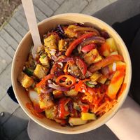 Fire bowl at Kanu Poké in Shrewsbury