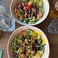 Top smoky cow Kanu, bottom teriyaki tofu  at Kanu Poké in Shrewsbury