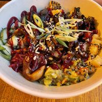 Hoisin mushroom poke bowl  at Kanu Poké in Shrewsbury