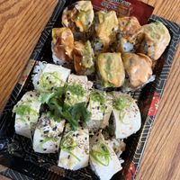 umami roll and dragon roll  at Gorilla Eats Sushi in San Diego