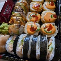 Dragon roll (top left), Harney roll (top right) at Gorilla Eats Sushi in San Diego