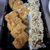 Eureka roll and crunchy roll  at Gorilla Eats Sushi in San Diego