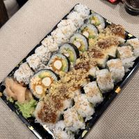 Tuna roll, California roll, yam roll and avocado roll  at Gorilla Eats Sushi in San Diego