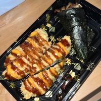 Fried avocado and mushroom hand roll   at Gorilla Eats Sushi in San Diego