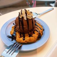 Cookie with ice cream  at OVGO B.A.K.E.R. - Meiji st. in Tokyo
