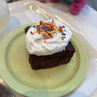 brownie w whipped cream   at OVGO B.A.K.E.R. - Meiji st. in Tokyo