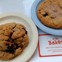 Chewy cookie on the left. Right cookie may be something with raspberry and cinnamon sugar. at OVGO B.A.K.E.R. - Meiji st. in Tokyo