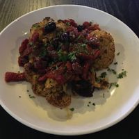Roasted Zaatr Cauliflower appetizer. at Ansari's Mediterranean Grill & Lounge in Eagan