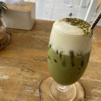 Iced Matcha with oat milk  at Full-Fill in Koh Lanta