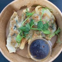 Veggie dumplings  at Kitto Katto in Tel Aviv