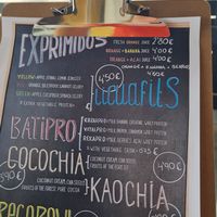 Carte at Profit Cafe in Fuerteventura