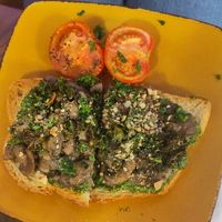 Mushroom pesto toast at West - Cafe Wine Bar in Bantry