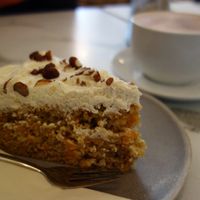 Carrot cake (vegan) at Batela in Saarbrucken