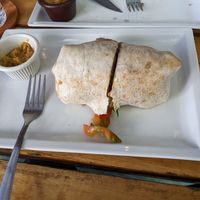 Vegan burrito at Cafe Tico in Tamarindo