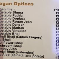 Vegan options - still state vegan #Veganuary at The Raj in York