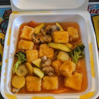 Orange tofu at Wok in Santa Fe