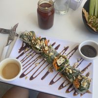 Vegan spring roll  at Sweet and Fit in Puerto Vallarta