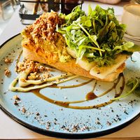 Avocado toast with vegan halloumi   at Grind House Bawtry in Doncaster