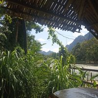 My table view at Organic Farm Restaurant in Phoudindaeng