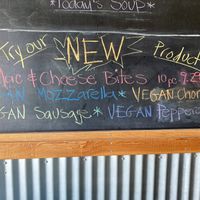 Vegan meat options! (Mac and Cheese Bites are not vegan) at Murphys Pizza Co in Murphys