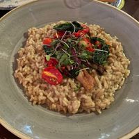 Risotto Nua with no cheese. 👍🏽  at Raglan Road in Lake Buena Vista