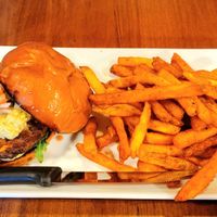 Vegan Burger with Fries(Fries not cooked separately). at The Craft House in Clovis
